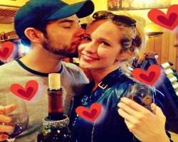Anna Camp consuming alcohol